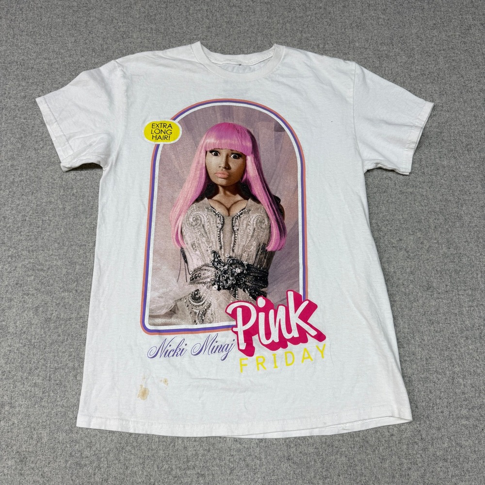 Nicki Minaj Pink Friday Graphic T-Shirt Size Medium White Fan Merch Pop Culture